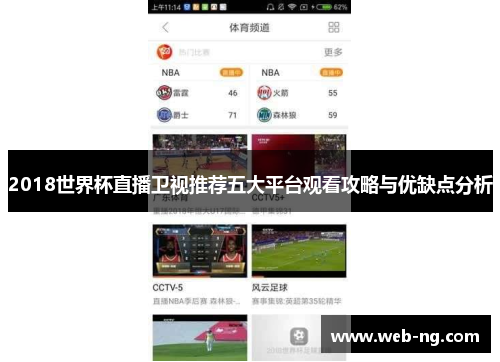 2018世界杯直播卫视推荐五大平台观看攻略与优缺点分析