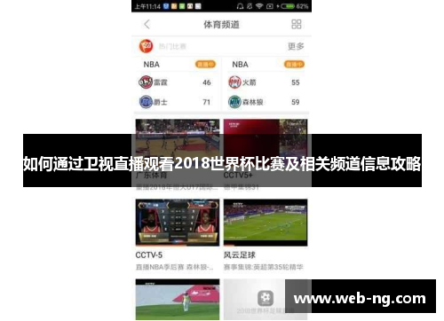 如何通过卫视直播观看2018世界杯比赛及相关频道信息攻略